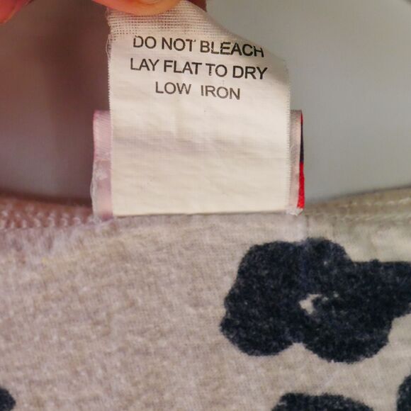 American Sweetheart Size L 3/4 Sleeve Top Bright Floral Print on White - Picture 5 of 11